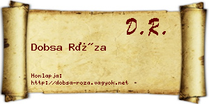 Dobsa Róza névjegykártya