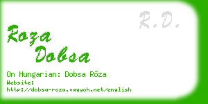 roza dobsa business card
